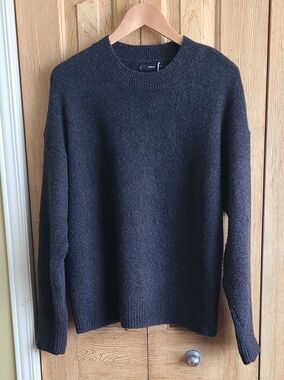 Mango Charcoal Grey Crewneck Sweater
